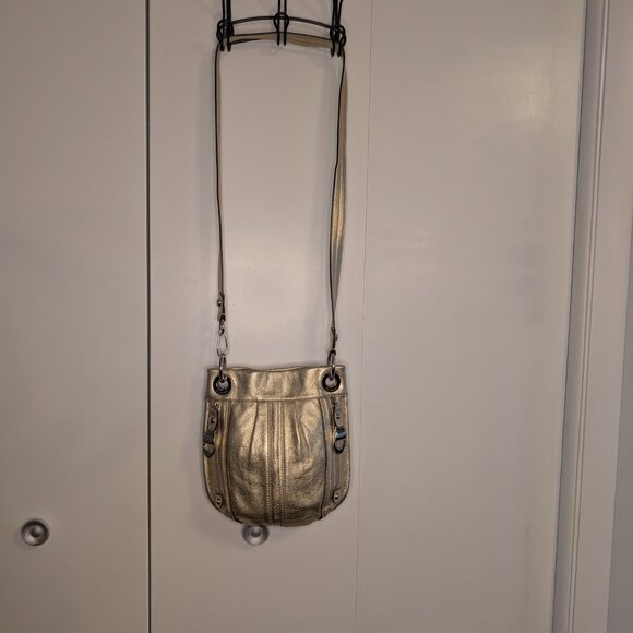 EUC B. Makowsky Gold Crossbody Bag with Luxurious Shimmer - Picture 2 of 16